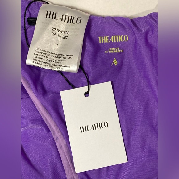 The Attico Lilac One Piece Halterneck Tiie Back Swimsuit - Picture 7 of 8